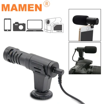 

MAMEN MIC-06 3.5mm Plug Vlog Recording Microphone Hypercardioid Microphone With Tripod+Phone Holder For DSLR Cameras Smartphones
