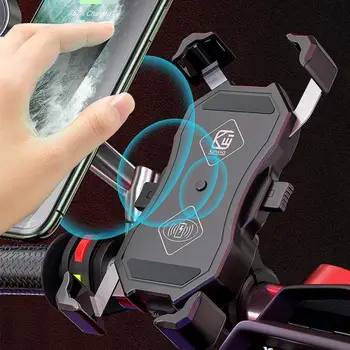 

Motorcycle 15W Wireless Charging Mobile Phone Bracket Wireless Charging + Usb Line Charging Motorcycle Riding Navigation