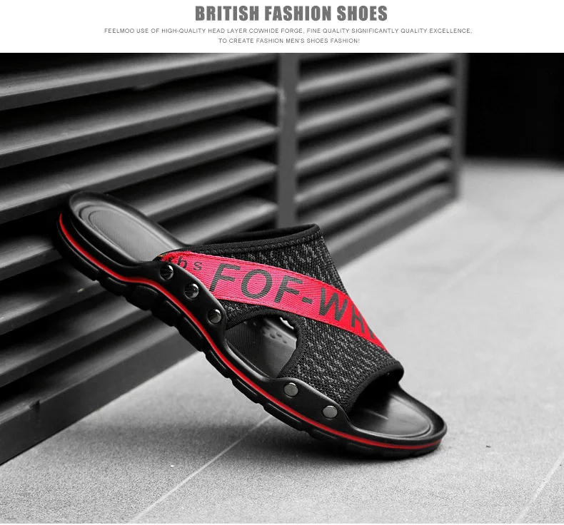 Hot Selling Plus-sized Menswear-Style Leather Anti-slip Slipper Soft-Sole Trend Korean-style Casual Sandals Men's