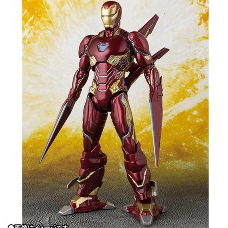SHF Marvel Мстители Бесконечность ВОЙНЫ ЖЕЛЕЗНЫЙ ЧЕЛОВЕК MK50 и тамаши сцена ПВХ фигурка Железного человека Марка 50 Коллекционная модель игрушки