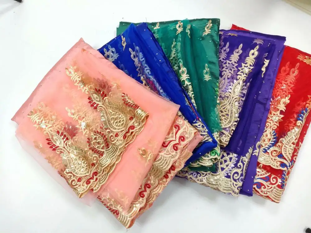 Африканский Джордж кружевная ткань с блузкой 5+ 2 ярдов для вечернего платья дизайн нигерийский вышивка гипюр Джордж кружевной материал WH01