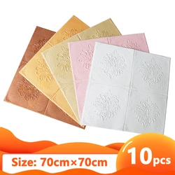 New Design Self-Adhesive Foam Wallpaper Waterproof 3D Panel Living Room 3D Wallpaper Bedroom Children's Home Decoration