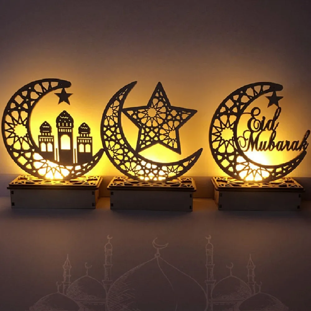 Placa de papel Eid Mubarak para decoración de Ramadán, suministros de  fiesta Eid Mubarak, Festival islámico