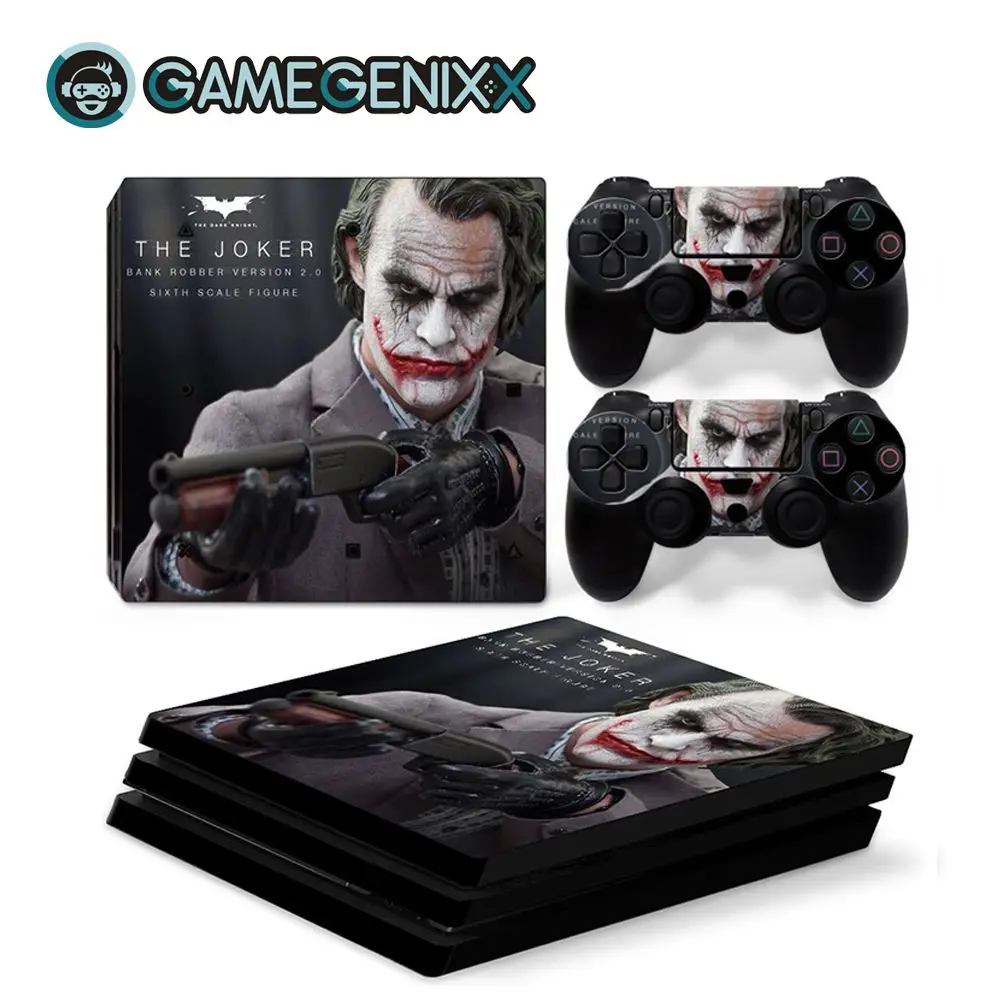 GAMEGENIXX Кожа Наклейка Съемный чехол ПВХ винил для PS4 Pro консоли и 2 контроллеров-Джокер