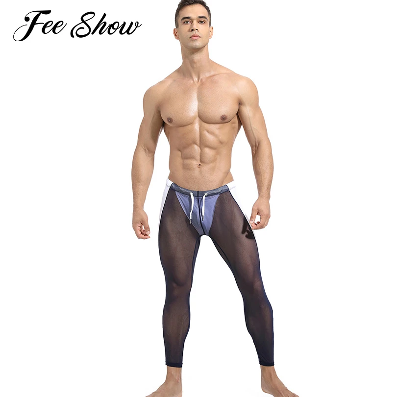 Men-Breathable-Pure-Color-See-through-Me