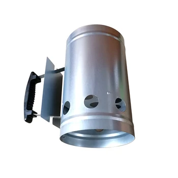 

Picnic Can Canister Quick Briquette Charcoal Chimney Starter Outdoor Cooking Camping For BBQ Safe Accessories Galvanized Sheet