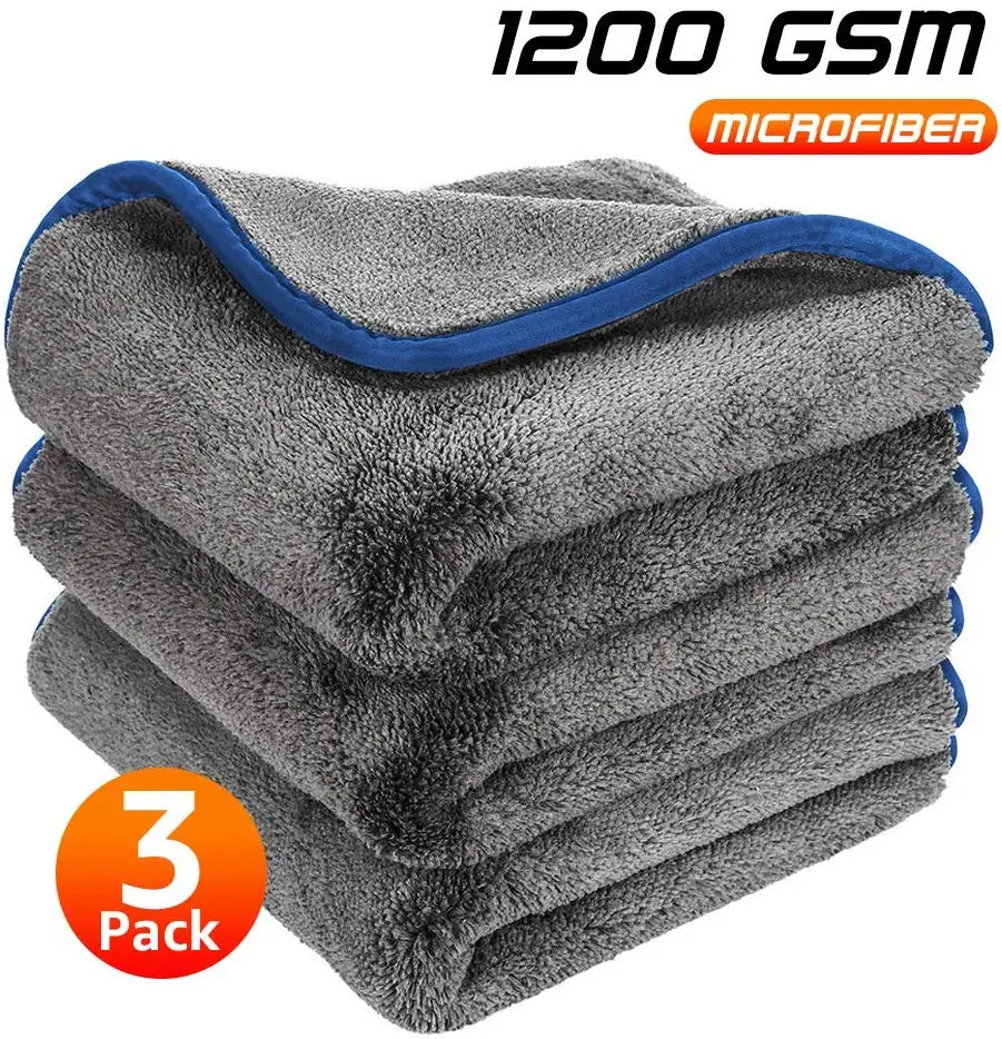 1200GSM Thick Car Wash Microfiber towel Car Cleaning Drying Towels