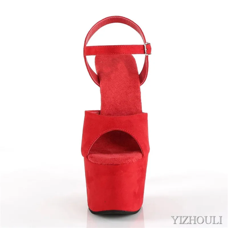 6 inch, sexy bag heel sandal, suede material 15 cm high heels party model, stage performance pole dance, dancing shoes