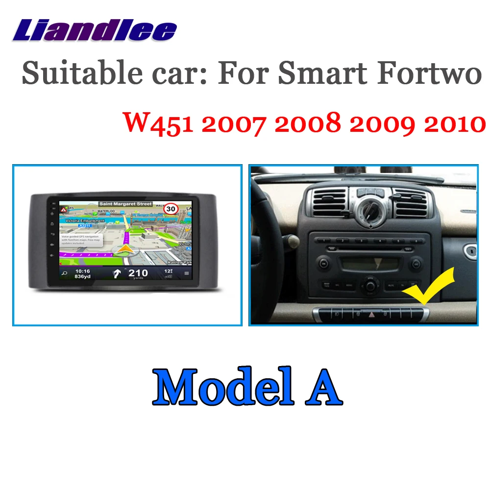 Liandlee Android для Smart Fortwo W451 W453 2007 2008 2009~ стерео радио Wifi Carplay карта gps Navi навигация медиа без DVD - Цвет: 2007-2010