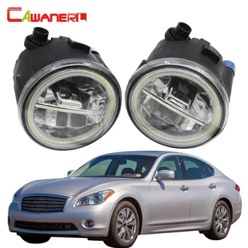 

Cawanerl For Infiniti Q Q60 Q70 Car H11 LED Lamp 4000LM Fog Light + Angel Eye Daytime Running Light DRL 12V 2011 2012 2013 2014