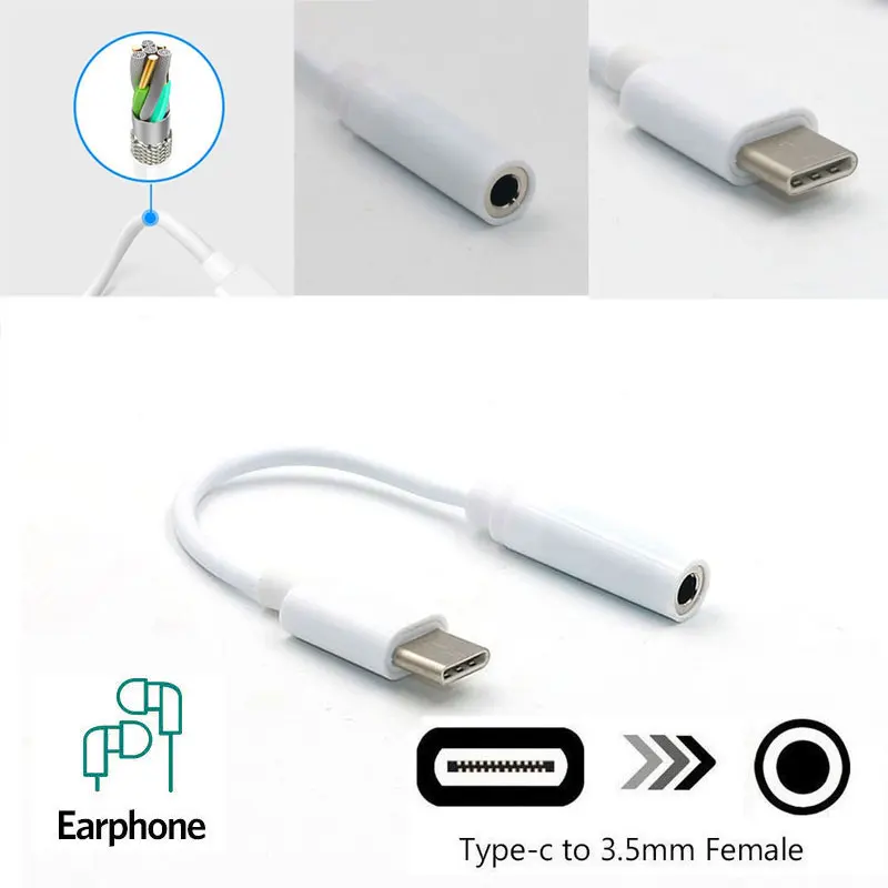 USB-C типа до 3,5 мм аудио наушников Aux Jack адаптер для RAZER телефон XPERIA SERI