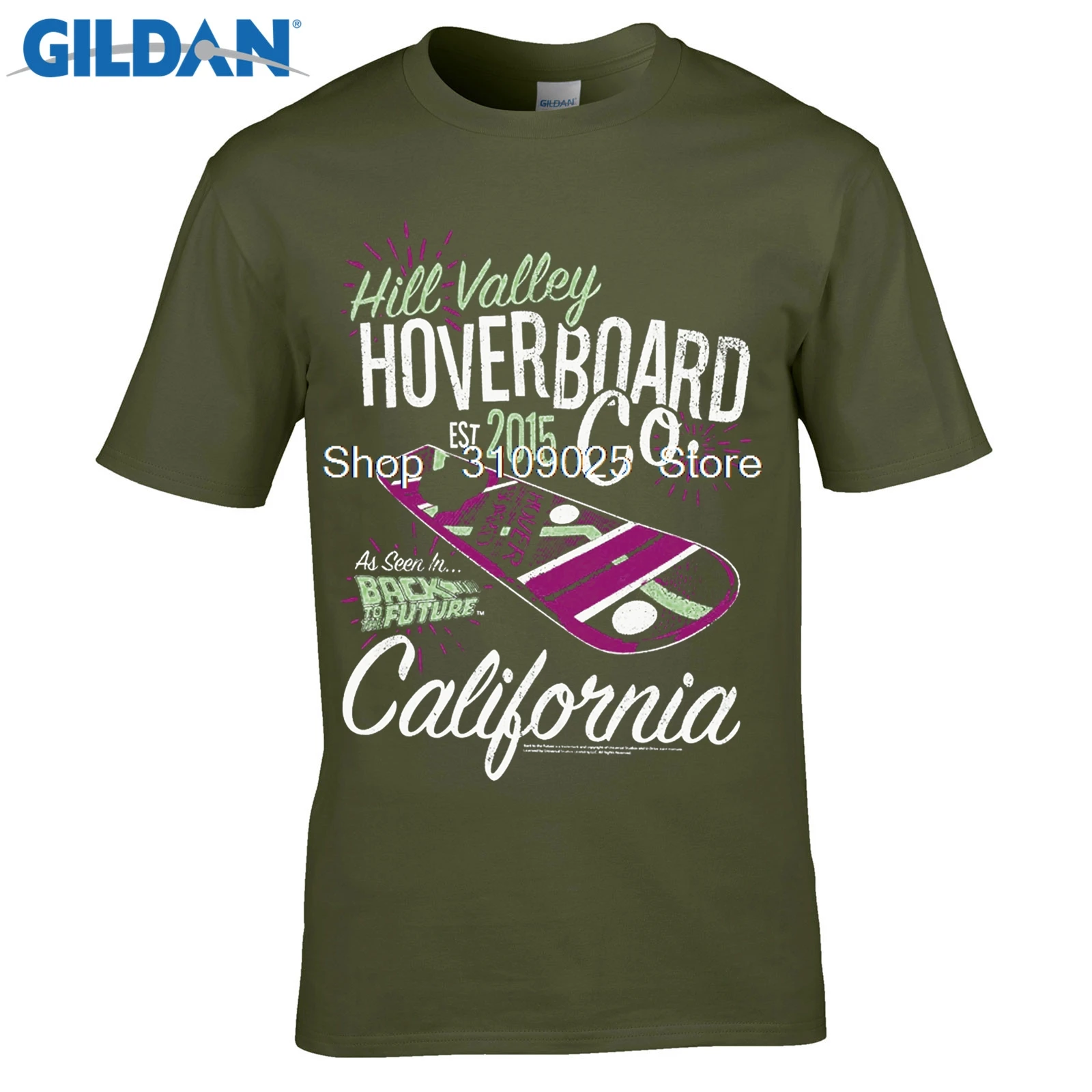 funny men t shirt 2016 Brand Tshirt Homme Tees Back to the Future Hill Valley Hoverboard Company Navy Adult T-shirt | Мужская одежда