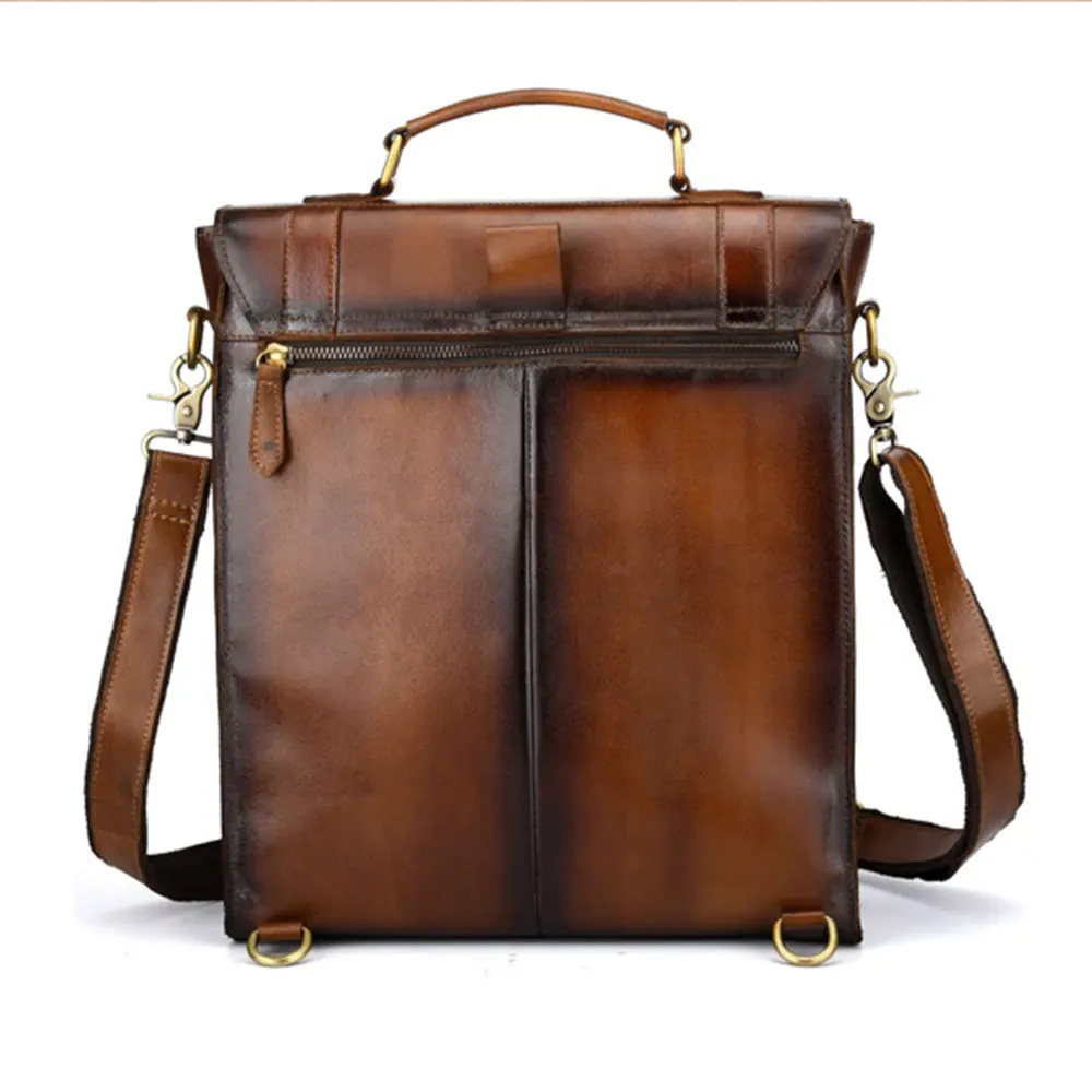 Многофункциональный рюкзак из натуральной кожи сумки через плечо настоящий материал ручной работы рюкзак в винтажном стиле