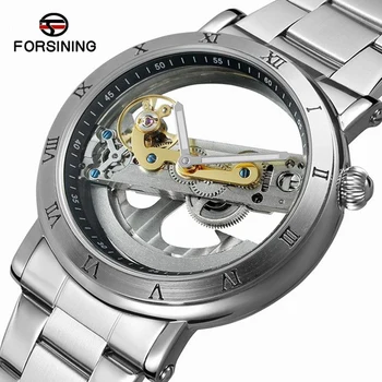 

FORSINING Men's Watch Wristwatch Transparent Case Wristwatch Top Brand Waterproof Mechanical Watches Reloj Available Strap Homme