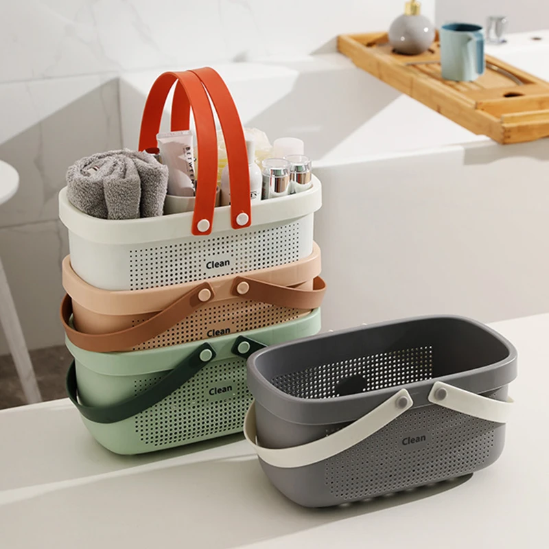Bathroom Bathing Basket Portable Storage Basket Thicken Washing Soap Cosmetic Shower Storage Sundries Box