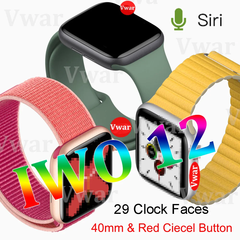 IWO 12 умные часы серии 5 IWO12 умные часы для Apple iPhone IOS Android 40 мм ЭКГ монитор сердечного ритма PK iwo 11 8 plus 9 10