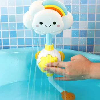 

Kids Water Toys Baby Bath Toy Waterfall Bathtub Showers Bathing Suction Cup Suckers Spray Games Cloud Rainbow Shower Toy