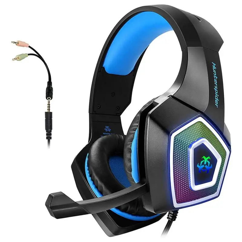 Hunterspider V1 Dual Ear Canal Bass Gaming Headset With Microphone 3 5 Mm Jack For Smart Audio Gaming Devices For PC And PS4