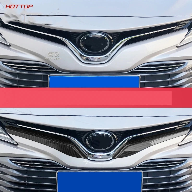 2 шт углеродное волокно Передняя сетка решетка Накладка для Toyota Camry XV70 8th