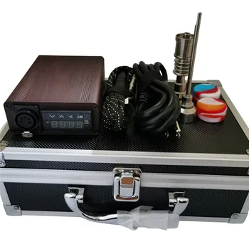 

Best Enail Dab Kit Electric Dab Rig Wax Pen Wood Pattern PID Controller with Coil Heater 6in1 Hybrid Ti Nail for Glass Bongs