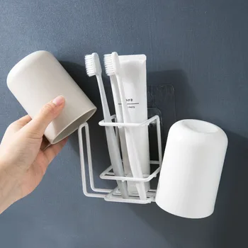 

Tooth Brush Shelf Toothpaste Holder Rack Stainless Steel Toothbrush Holder Shaver Storage Rack Bathroom Kitchen Y6Y040G13