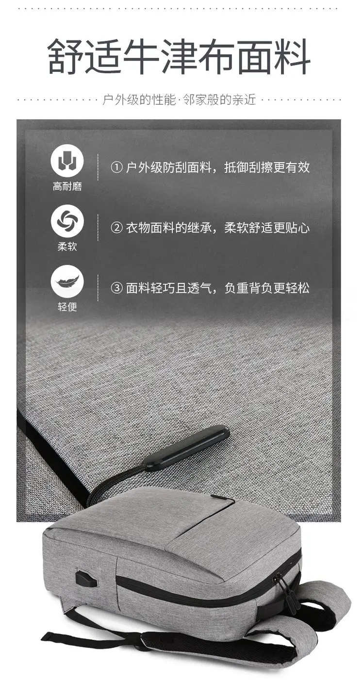 Мужская деловая многофункциональная сумка для компьютера, USB простой рюкзак, настраиваемый рюкзак для путешествий школьный рюкзак