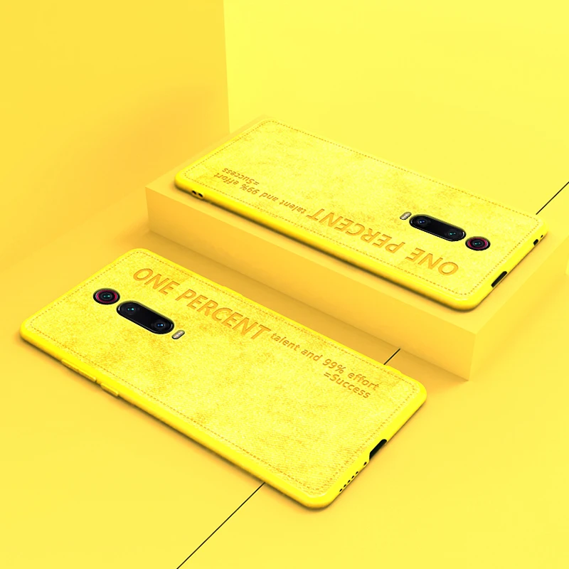 Роскошный ударопрочный тканевый чехол для телефона ADKO для Redmi K20 Pro, мягкие силиконовые края из ТПУ, чехол для Xiaomi 9T 9t Pro - Цвет: Yellow