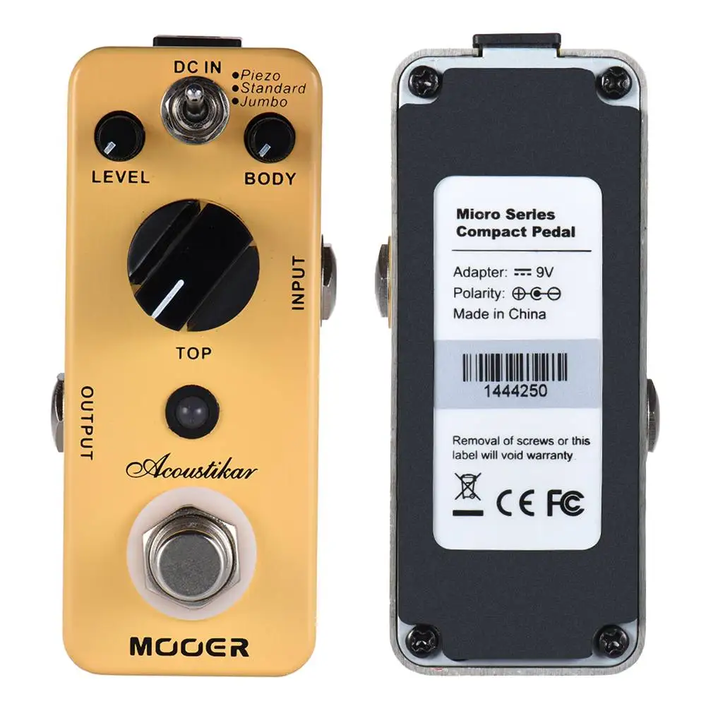 MOOER MAC1 гитарный эффект педали True Bypass с 3 режимами Микро Мини акустический гитарный симулятор эффектная ножная гитара аксессуары
