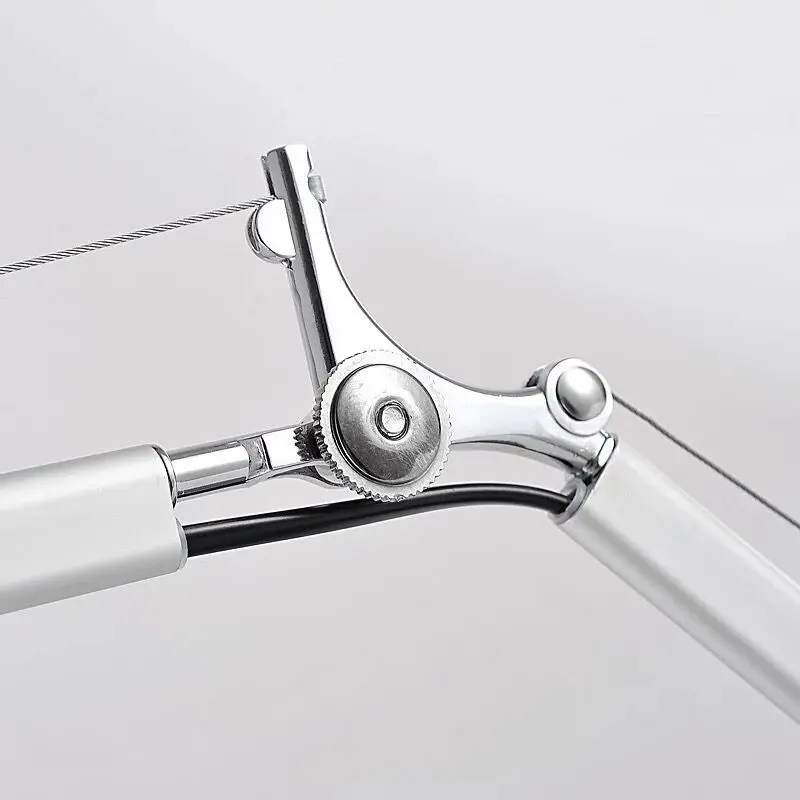 Günstige Aluminium Arme Falten Stoff Kunst Schreibtisch Lampe Schlafzimmer Studie Taste Schalter Fernbedienung Led Hotel Zimmer