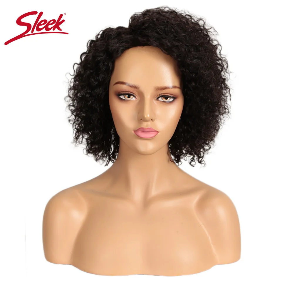 

Sleek Afro Kinky Curly Wig Natural Black Lace Front Human Hair Wigs For Black Women Pre Plucked 150 Density Remy Wigs
