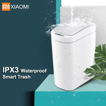 

Xiaomi Mijia NINESTARS Smart Trash Can Motion Sensor Auto Sealing LED Induction Cover Trash 7L Home Ashcan Bins IPX3 Waterproof