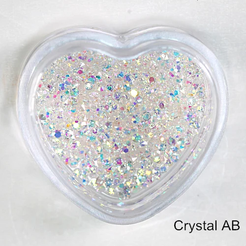 Crystal AB 1,1 мм-1,6 мм стразы мини-Пикси стразы без горячей фиксации микро-циркониевые блестящие стразы мини-украшения для дизайна ногтей B3191 - Цвет: Crystal AB