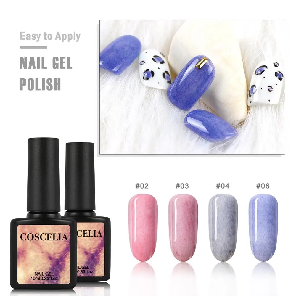 Гель-лак COSCELIA из искусственного меха 10 мл бархатный Светодиодный УФ-лак для