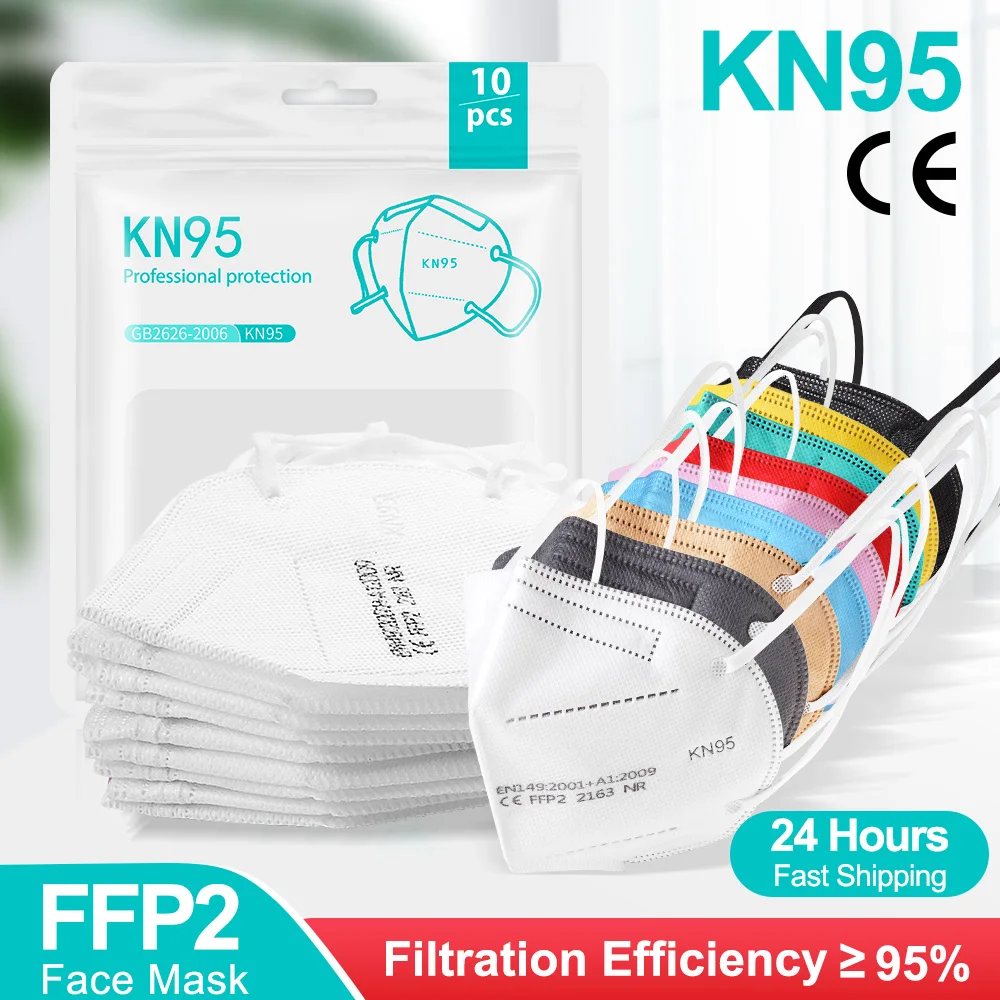 

5-100Pcs FFP2 Mascarillas CE KN95 Masks 5 Layers Face Mask KN95 approved Respirator ffp2mask masque ffp 2 Adult mascherina ffpp2