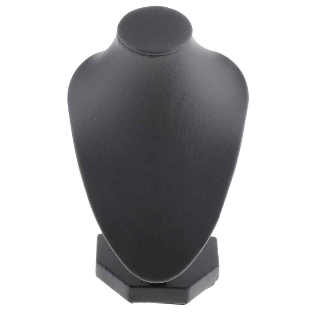 Leather / Velvet Necklace Pendant Chain Jewelry Bust Display Stand 5.91x3.94''