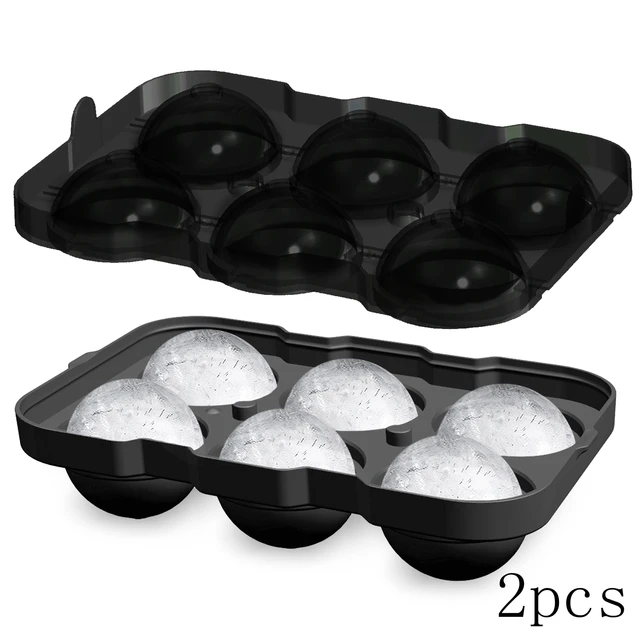 2021 new Buy 1 Get 1 3 colors 6 holes 4.5 X 4.5 cm diameter food grade plastic DIY ice cube tray making ice ball moldIce Buy 1 Get 1 Black