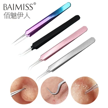 

BAIMISS Pimple Blackhead Remover Needle Acne Treatment Pore Cleaner Comedone Extractor Face Nose Deep Cleansing Tool Set 3 pcs