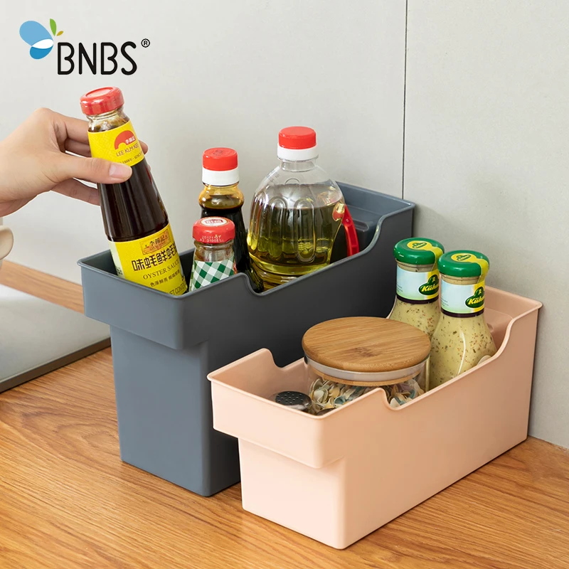 BNBS кухонный Органайзер хранилище коробка контейнер для хранения пластиковый органайзер коробки для хранения и организации кухонных принадлежностей