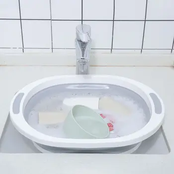 

Multifunction Collapsible Dish Tub Kitchen Folding Cutting Board Vegetable Basket Washing Strainer Colander Bowl Drain Basin