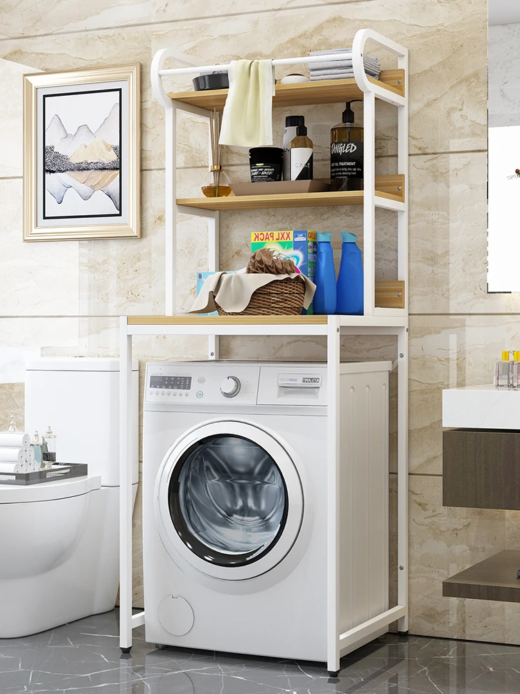 Drum washing machine setting frame flip wheel storage frame bathroom landing multi-story bathroom balcony receiving shelf