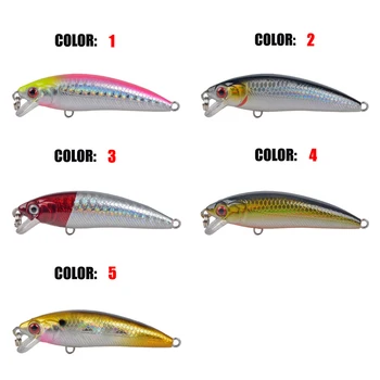 

50pcs Floating Minnow Magnet Syetem Long Shot Fishing Lure 6cm Pike Bait Wobbler Pesca Bass Fishing Tackle