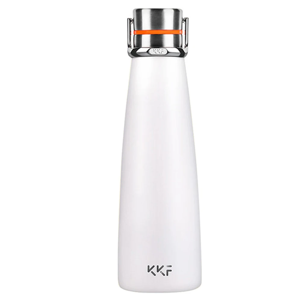No screen white Термос Xiaomi KKF, Вакуумная бутылка, 24 часа, термосы с изоляцией, фляга из нержавеющей стали, 475 мл, чашка для путешествий, Спортивная кружка, OLED, Термокружка - Цвет: No screen white