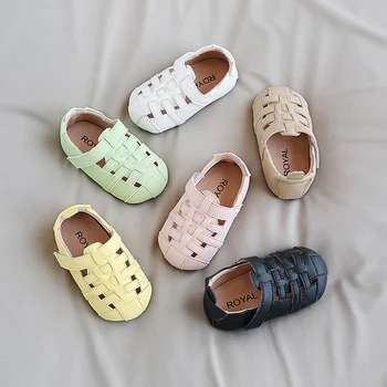 

Cute Baby Boys Girls Sandals Fashion Toddler Baby PU Leather Summer First Walkers Newborn Baby Beach Sandals SSW080
