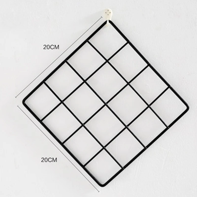 20CM*20CM Grid Iron Rack Plant Wall Hanging Nordic Style Room Decoration Beautiful Unique DIY photo wall