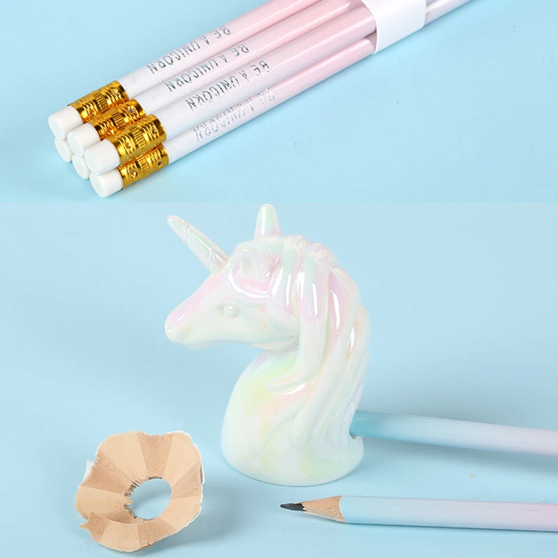 Notebook Never Unicorn с точилкой для карандашей, канцелярский блокнот с липкими заметками, набор канцелярских принадлежностей A5, планировщик, пустая бумага, школьные принадлежности