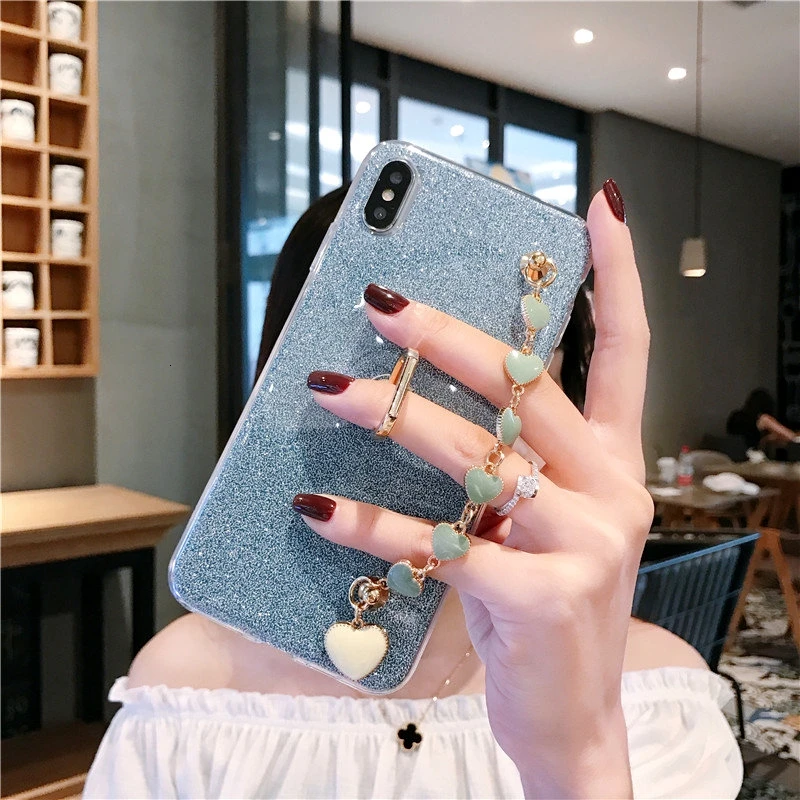 Светло-голубой Подходит для Apple, мобильный телефон, оболочка 11pro/max/силикагель, мягкая оболочка, внутренний кронштейн, браслет, подходит для huawei P20/30 - Цвет: Светло-голубой