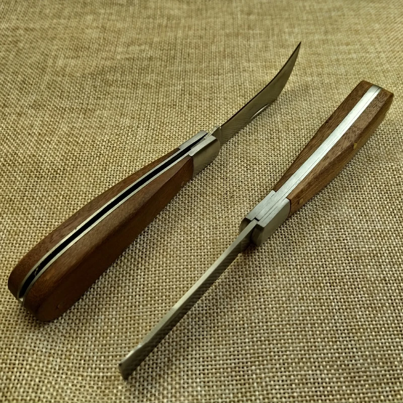 Охотничий нож, Универсальный складной нож с деревянной ручкой, тактический спасательный карманный нож для кемпинга, выживания, охотничий нож, инструменты