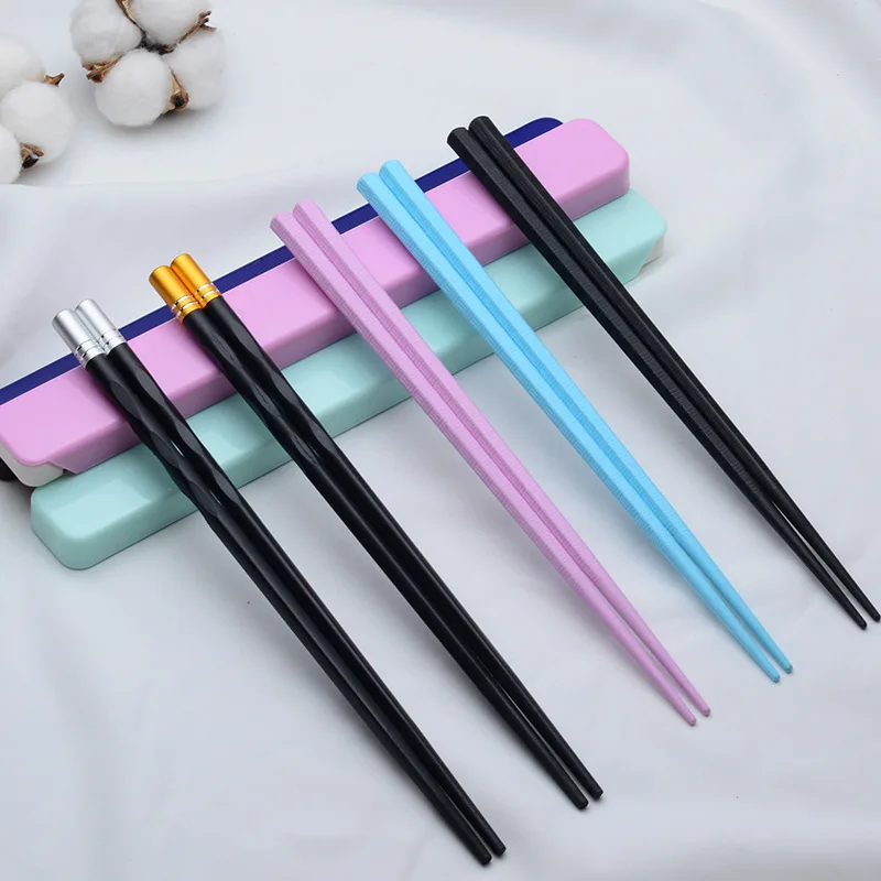 

Alloy Chopsticks Portable Slip-Double-shou si kuai Household Glass Fiber Dragon & Phoenix Chopsticks Not Moldy Dragon Non-Plasti