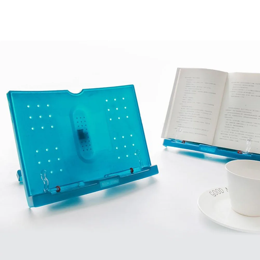 

Student Sitting Position Fold Book Stand Adjustable Holder Reading Frame Tilt Document For Home Desk Bookends Library Textbooks