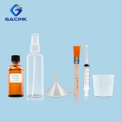 Outil d'activateur de revêtement par Sublimation, tasse à mesurer, seringue, brosse, bouteille de pulvérisation pour T shirt, vêtement en coton, tasse en verre, tasse 